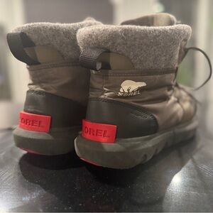 Sorel Kids' Black and Red Snow Boots
